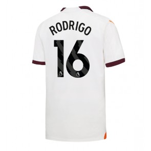 Manchester City Rodri Hernandez #16 Koszulka Wyjazdowych 2023-24 Krótki Rękaw